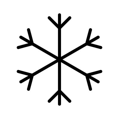 简单的雪花黑色线条