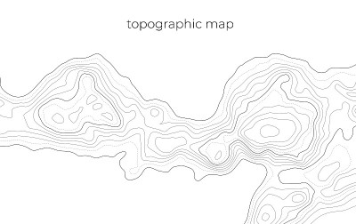 地形图等高线背景。等高线图向量。绘制地形图线。矢量抽象地形图概念与空间为您的副本。波浪横幅。颜色的几