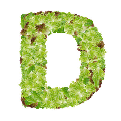 字母D字母带水培叶ABC概念