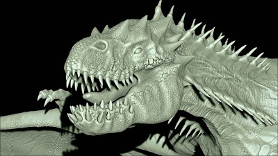 怪物的背景，3d渲染