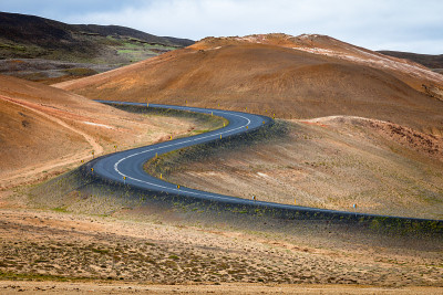Hverarond -活跃的火山附近的Myvatn湖，北冰兰