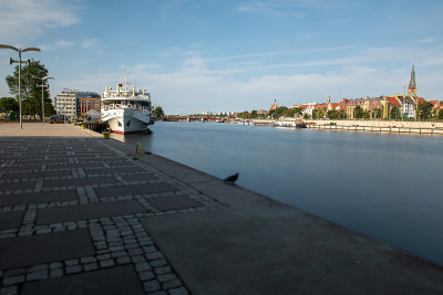全景图与奥德拉河。Szczecin历史名城，建筑布局类似巴黎