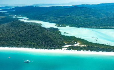 Whitehaven海滩和Whitsundays，昆士兰，澳大利亚