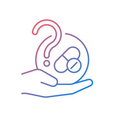 盲试梯度线性矢量图标