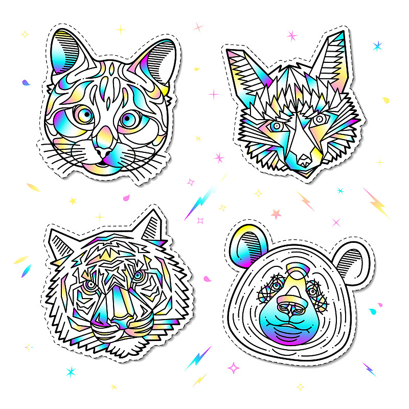 抽象的动物插图