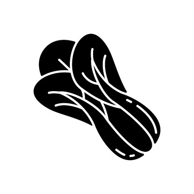 白菜黑色字形图标