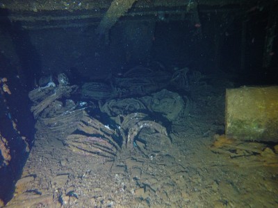 Famous wreck ship Fujikawa maru in Truk lagoon