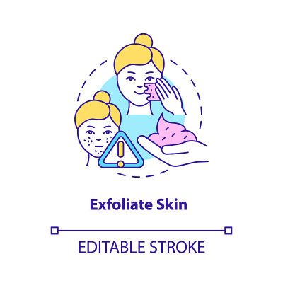 去角质皮肤概念图标