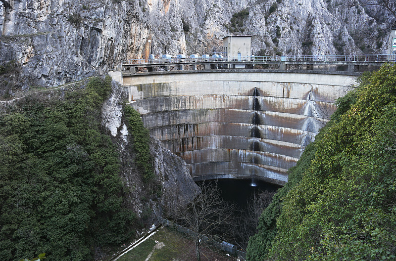 位于斯科普里Matka峡谷的大坝