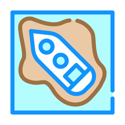 油轮溢油彩色图标矢量插图