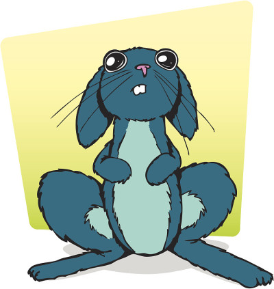 蓝色的兔子