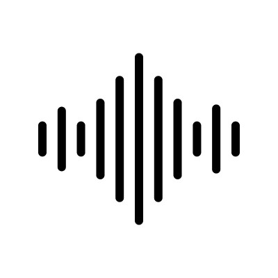 声音音频波矢量图标。声音线艺术矢量图标