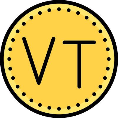 Vanuatu vatu coin icon, currency of Vanuatu