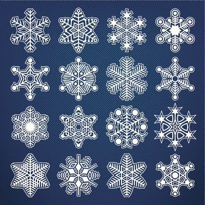 向量雪花收集