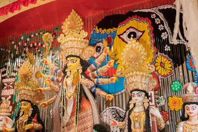 杜尔迦祭祀节的杜尔迦神像
