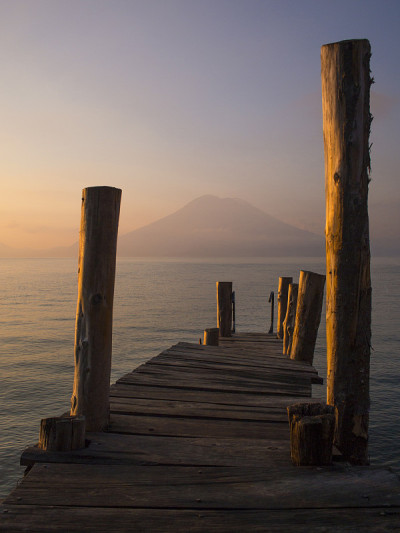 湖Atitlan,危地马拉。