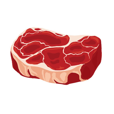 Raw piece of meat for cooking steak