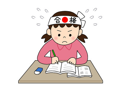 一个女孩为了通过考试而拼命学习