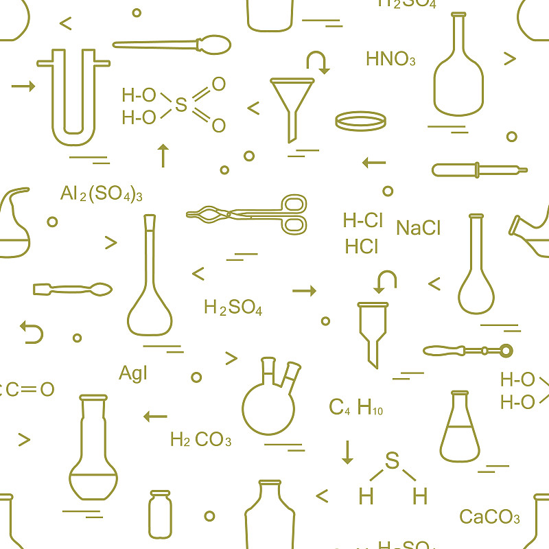 化学、生物学。科学、教育元素