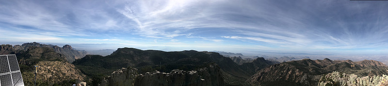 大本德国家公园全景，德克萨斯州-美国墨西哥边境-埃默里峰