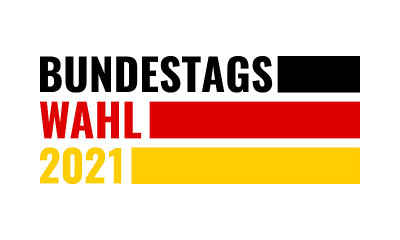 BundestagWahl 2021 -德国联邦选举2021，向量横幅或贴纸