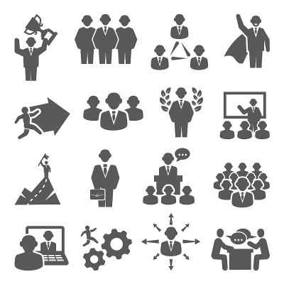 People icons Vector set isons for teamwork managem