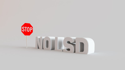 无LSD 3D毒品成瘾社会问题概念，国际禁毒日