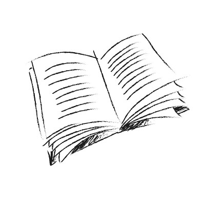 矢量素描手绘旧书