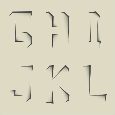 撕纸字母表