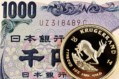 1000日元纸币上印着克鲁格金币