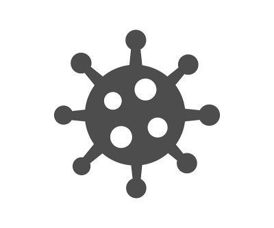 冠状病毒模型符号形状。