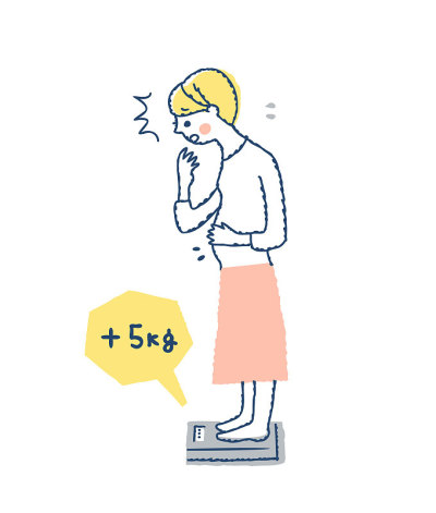 关心体重增加的女性