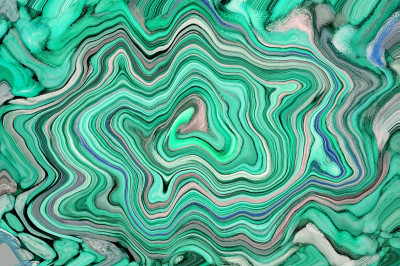 插图渐变薄荷绿色宝石状图案抽象背景