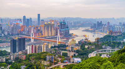 重庆的城市建筑和天际线