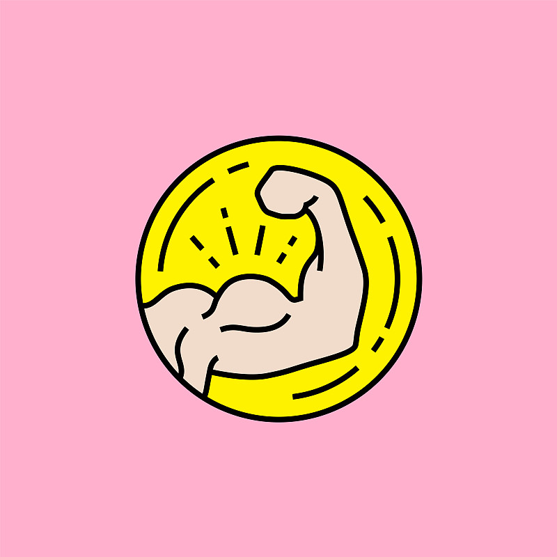 Bicep muscle line icon