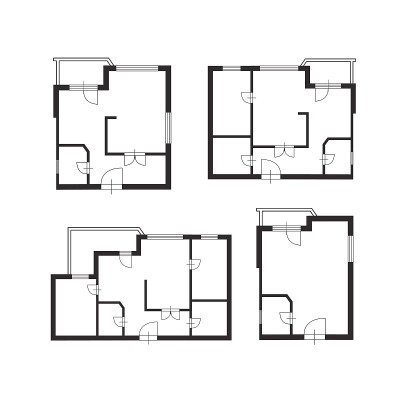 向量家具建筑师的建筑平面设计