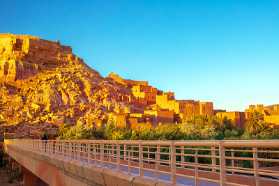 Kasbah Ait Ben Haddou在摩洛哥的阿特拉斯山脉。