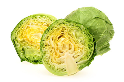 青菜白底
