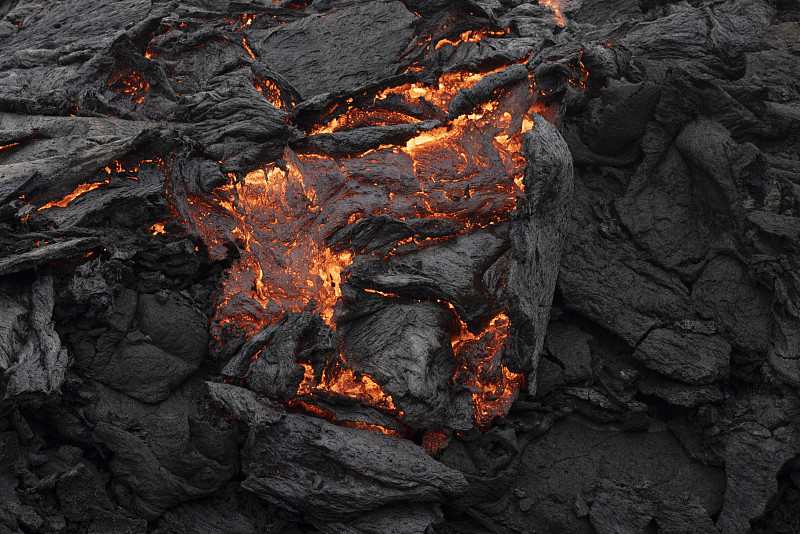 火山喷发和熔岩场