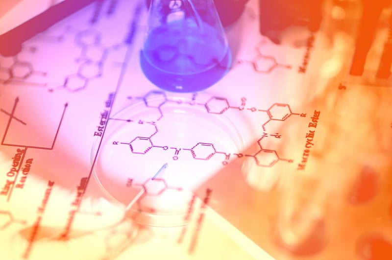 化学主题的科学实验室