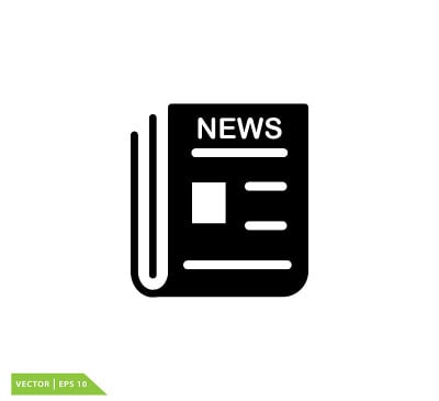 新闻报纸图标矢量设计模板