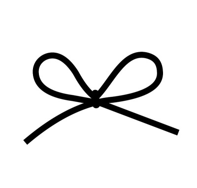Rope with knot, with knot and bowknot, isolated on