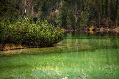 Lago di Tovel - 意大利阿尔卑斯山的美丽湖泊 特伦蒂诺 - 意大利上阿迪杰