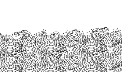 Oriental wave seamless wallpaper