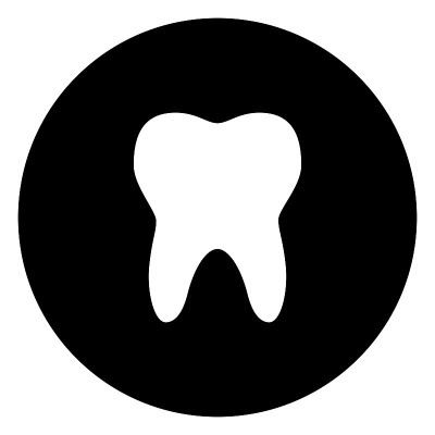牙医牙齿图标矢量图形设计。