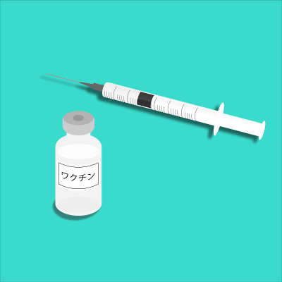 绿色背景为日本疫苗标签插图