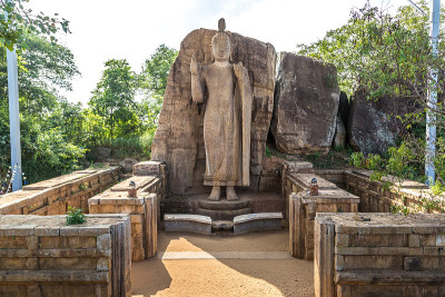 斯里兰卡的Avukana寺庙