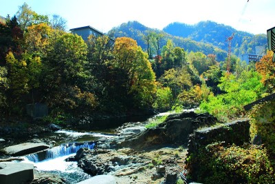 秋景北海道、札幌、中赞井温泉