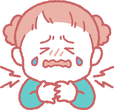 喉咙/脖子痛的女孩的插图