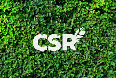 CSR以绿色为背景，爱世界的理念